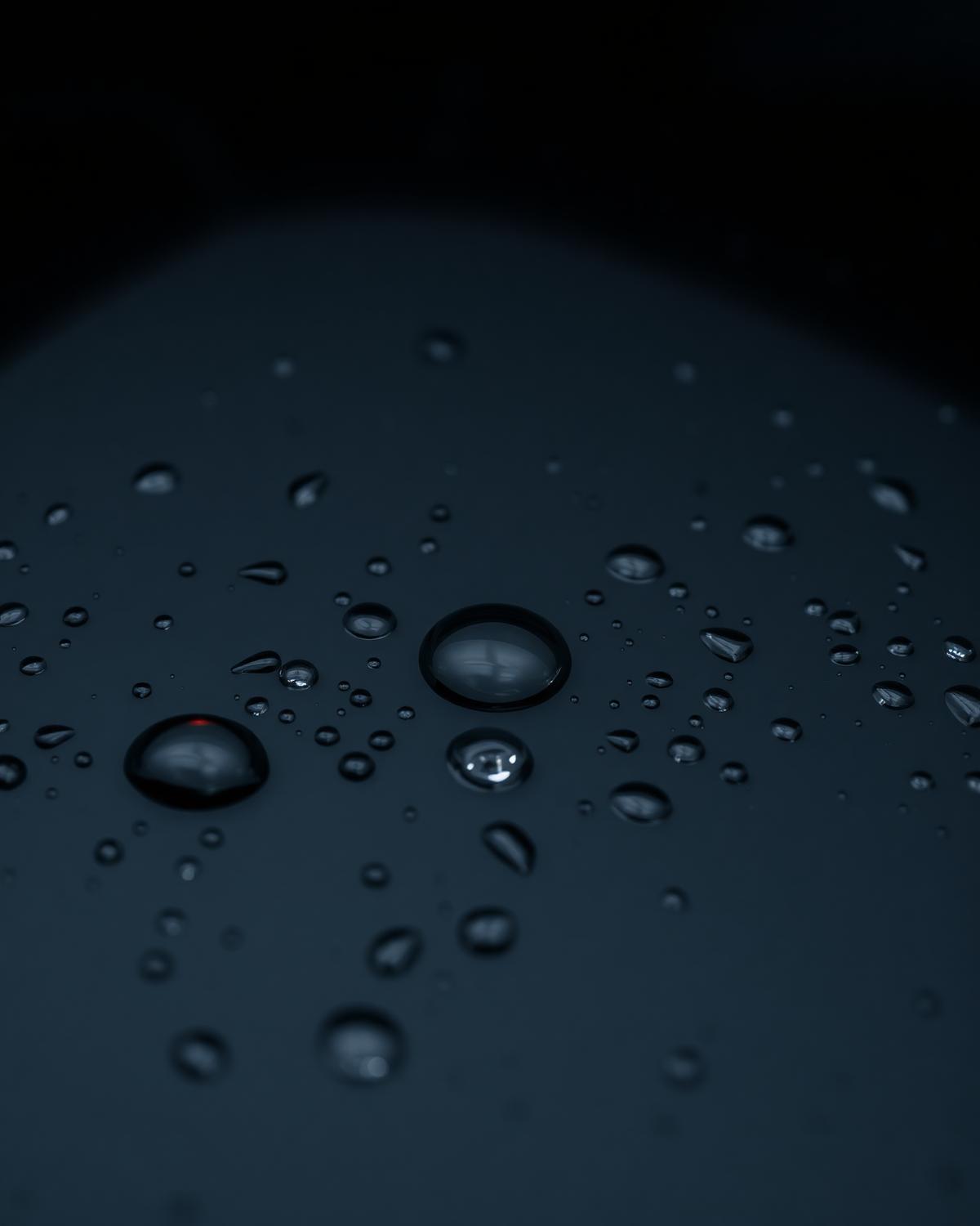 Water beading on ceramic-coated paint
