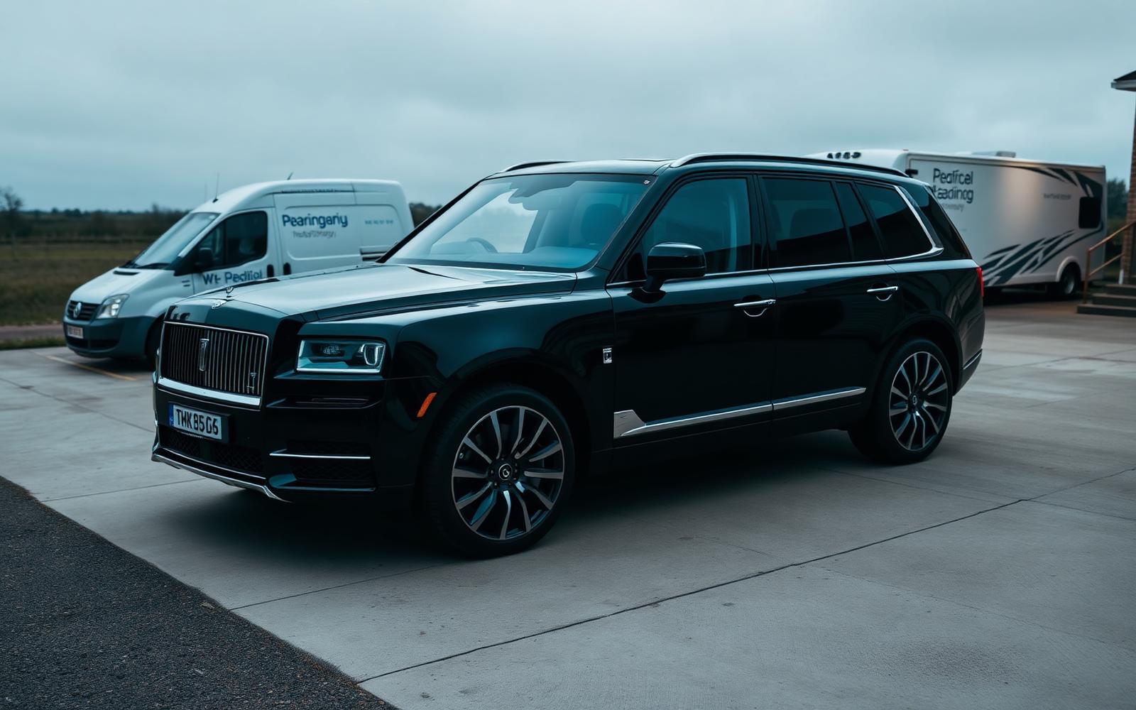 Black luxury SUV detailed